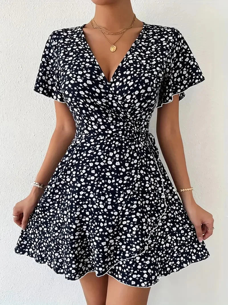 Women’s Sexy Printed A-Line Bohemian Mini Dress