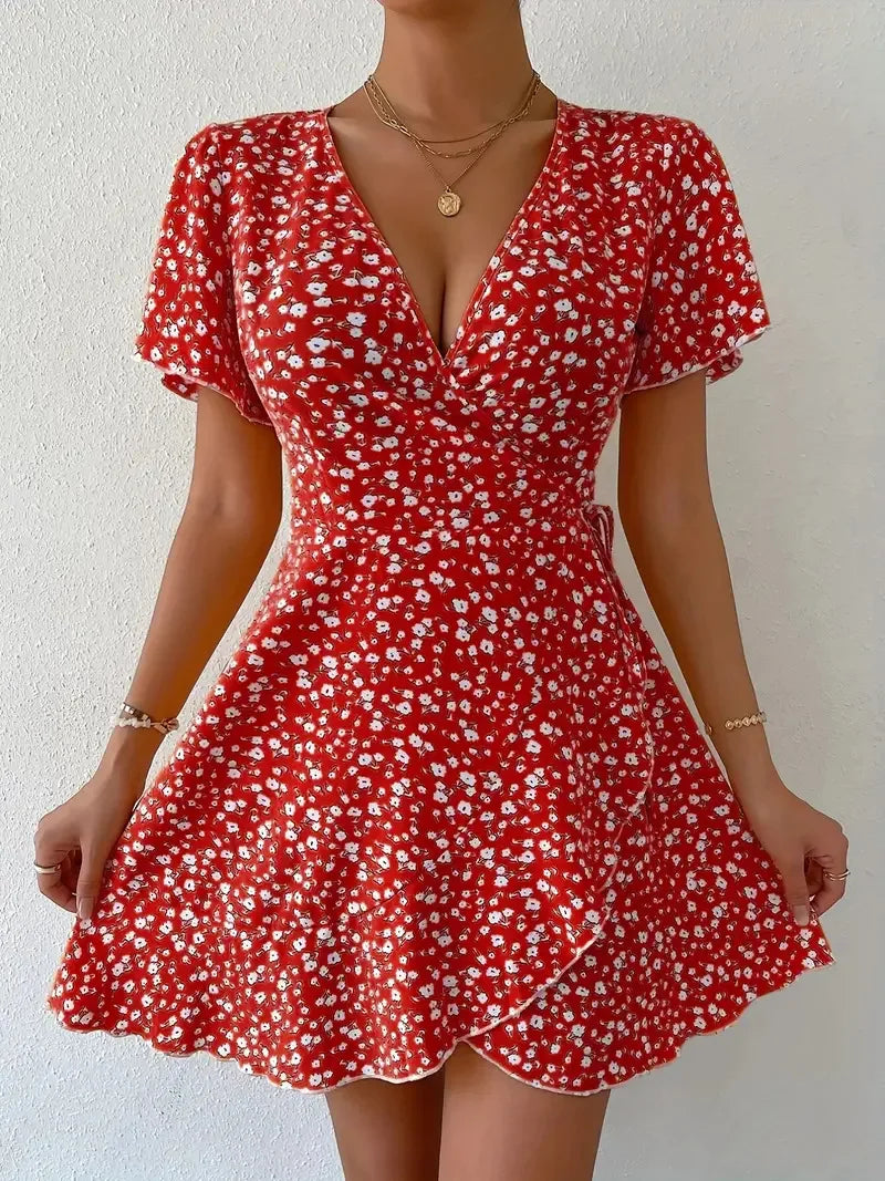 Women’s Sexy Printed A-Line Bohemian Mini Dress