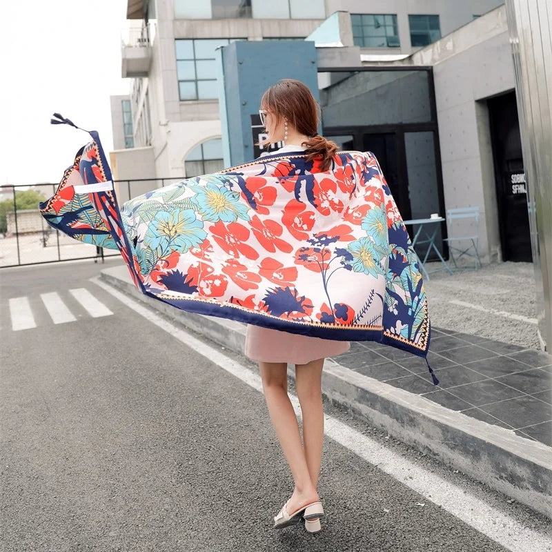 Twill Cotton Pareo Beach Cover Up – 90x180cm Large Sarong Wrap for Women