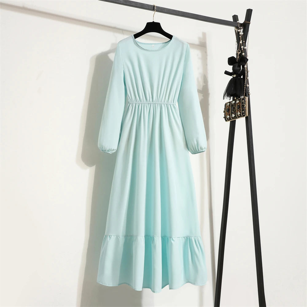 Spring Summer Women’s Floral Maxi Dress – Casual Full Sleeve Boho Beach Party Dress