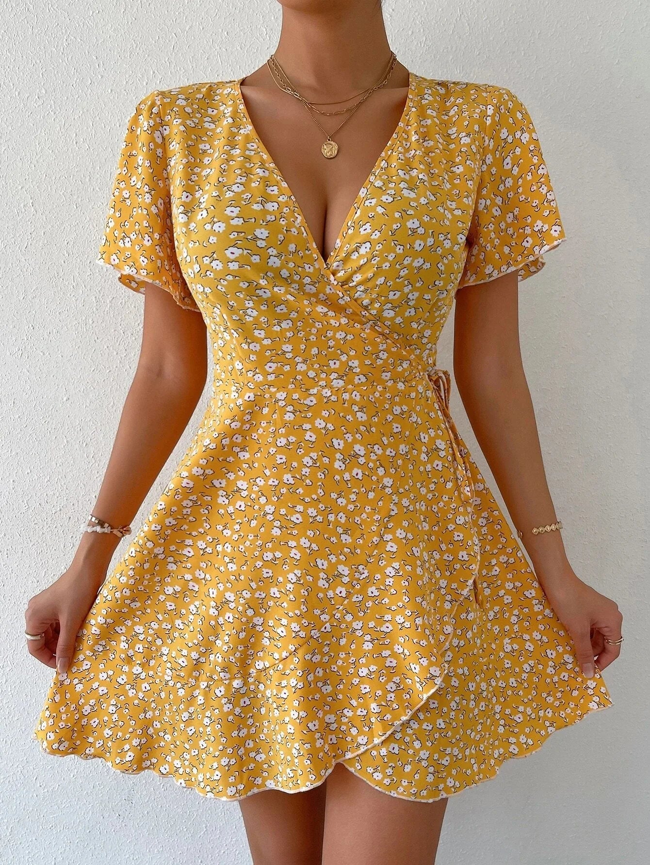 Women’s Sexy Printed A-Line Bohemian Mini Dress