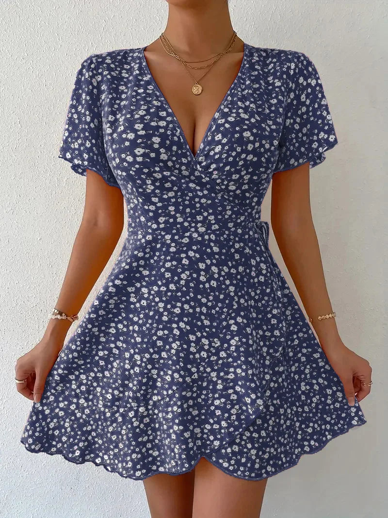 Women’s Sexy Printed A-Line Bohemian Mini Dress