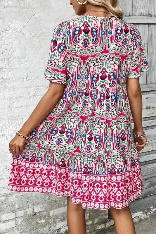 Pink Bohemian Summer Dress-1