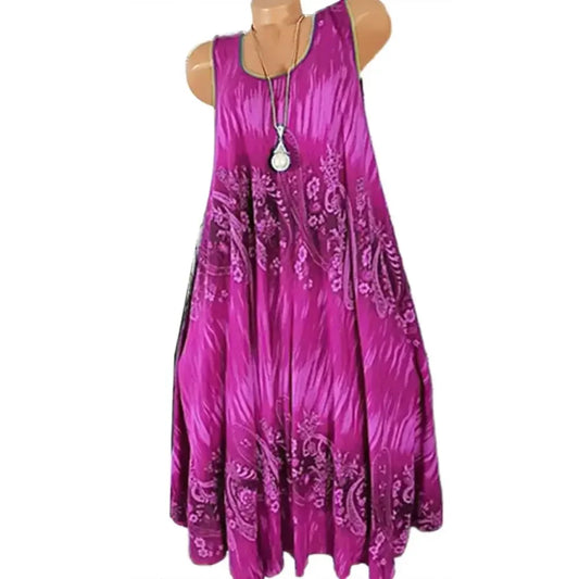 Women’s Summer Floral Pleated Dress - Chic summer dress for women