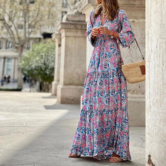 Autumn Fashion Women’s Printed Dress - Chic summer dress for women