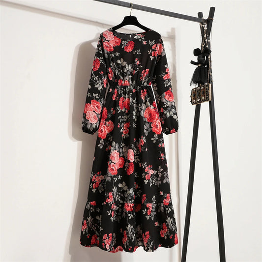 Spring Summer Women’s Floral Maxi Dress - Chic summer dress for women
