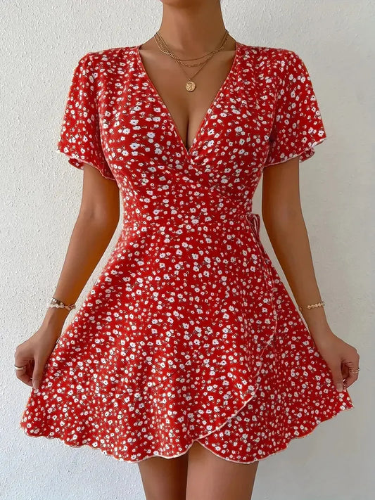 Women’s Sexy Printed A-Line Bohemian Mini Dress - Chic summer dress for women