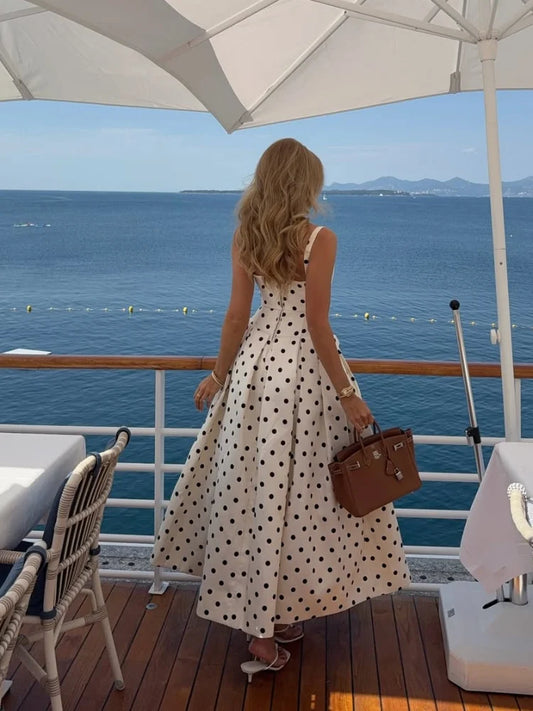 Polka Dot Maxi Dress - Chic summer dress for women
