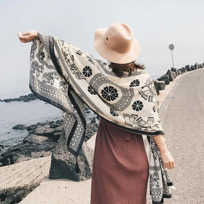 Twill Cotton Pareo Beach Cover Up – 90x180cm Large Sarong Wrap for Women