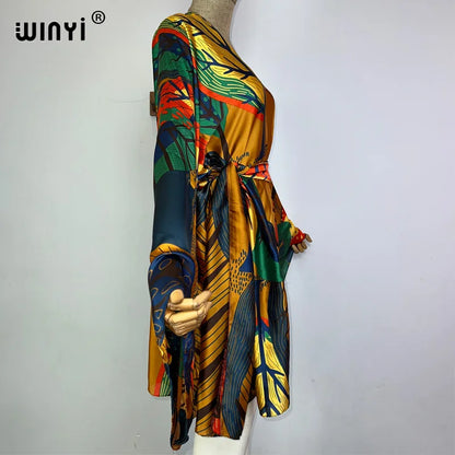 WINYI Bohemian Print Bikini Cover-Up - Chic summer dress for women