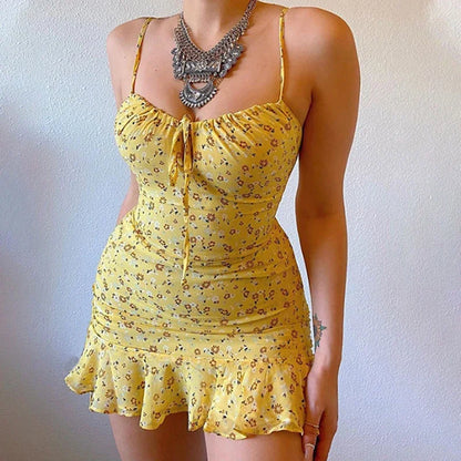 Women’s Floral Camisole Dress – Sexy Casual Summer Lounge Slip Dress