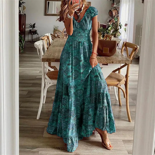 Summer Ethnic Printed A-Line Dress - Chic summer dress for women