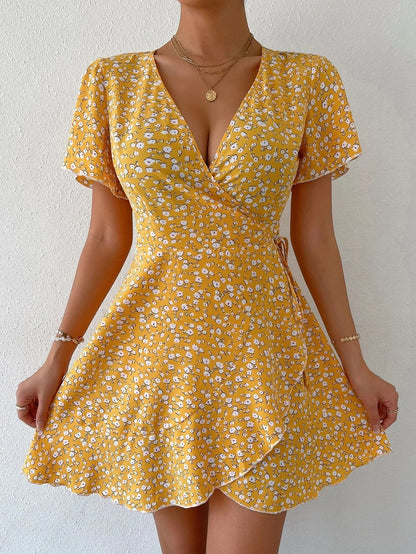 Women’s Sexy Printed A-Line Bohemian Mini Dress
